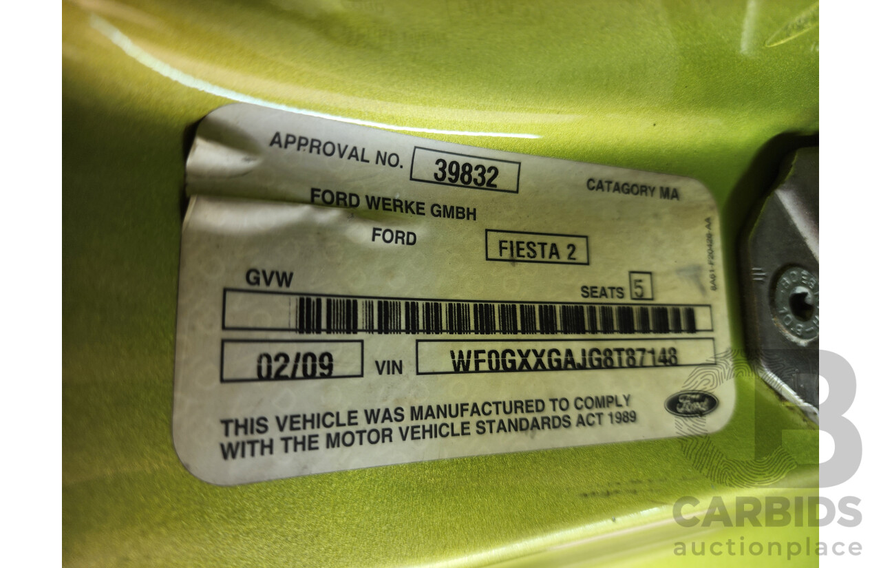 2/2009 Ford Fiesta CL WS 3d Hatchback Green 1.4L