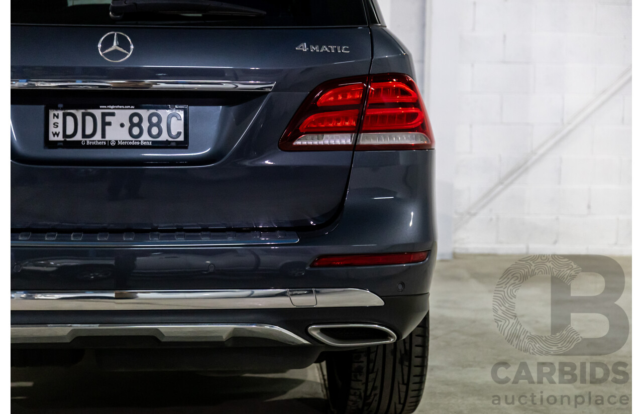 02/2016 Mercedes-Benz GLE 250d 4MATIC (AWD) 166 MY16 4d Wagon Tenorite Grey Metallic Turbo Diesel 2.1L