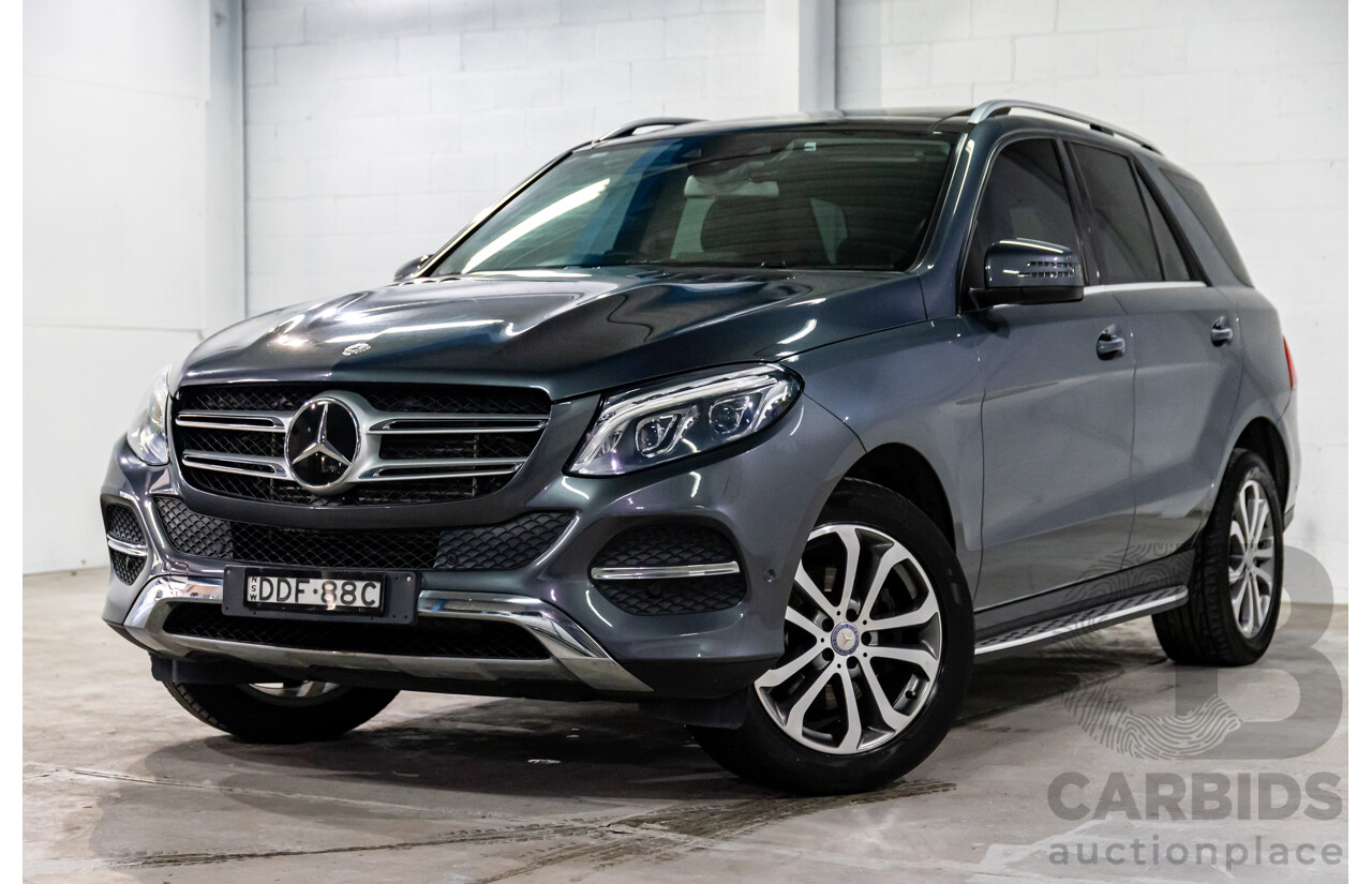 02/2016 Mercedes-Benz GLE 250d 4MATIC (AWD) 166 MY16 4d Wagon Tenorite Grey Metallic Turbo Diesel 2.1L