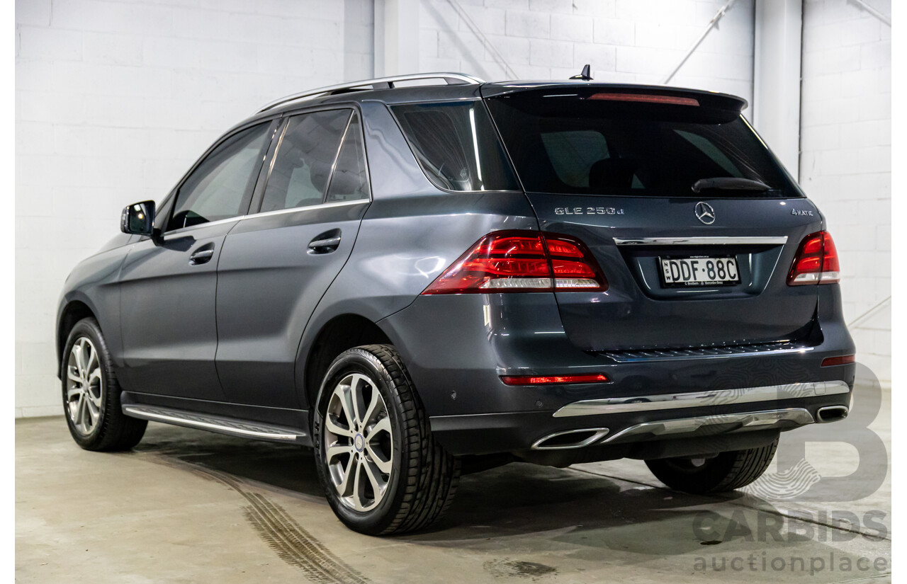 02/2016 Mercedes-Benz GLE 250d 4MATIC (AWD) 166 MY16 4d Wagon Tenorite Grey Metallic Turbo Diesel 2.1L