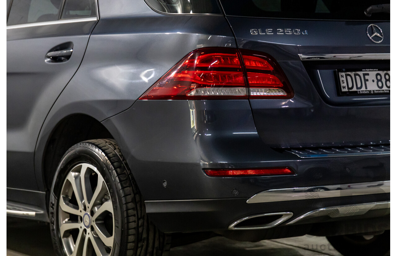 02/2016 Mercedes-Benz GLE 250d 4MATIC (AWD) 166 MY16 4d Wagon Tenorite Grey Metallic Turbo Diesel 2.1L