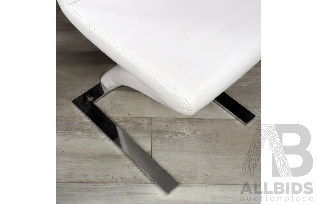 Pair of Modern Leather Dining Chairs