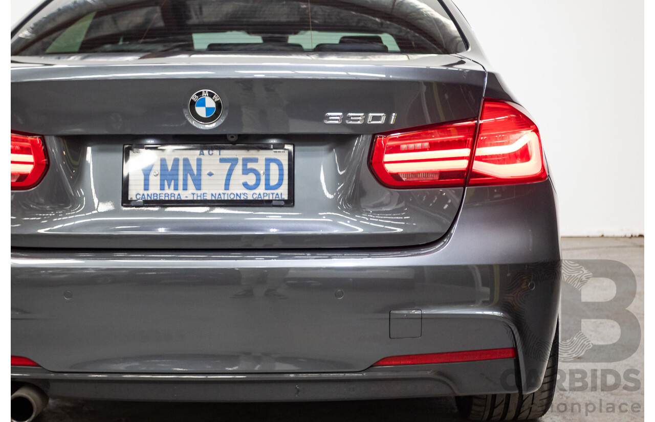 04/2017 BMW 330i M-Sport  F30 LCI MY18 4D Sedan Mineral Grey Turbo 2.0L