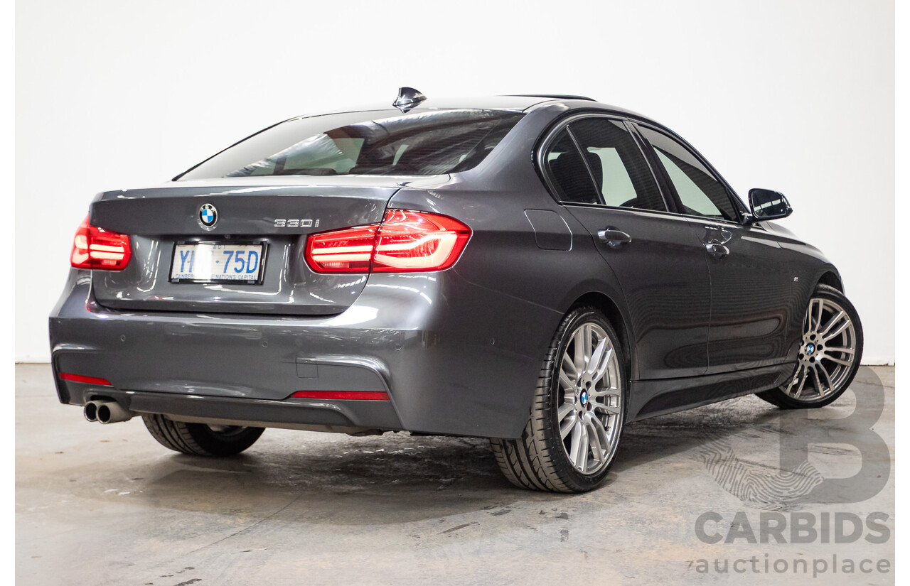 04/2017 BMW 330i M-Sport  F30 LCI MY18 4D Sedan Mineral Grey Turbo 2.0L