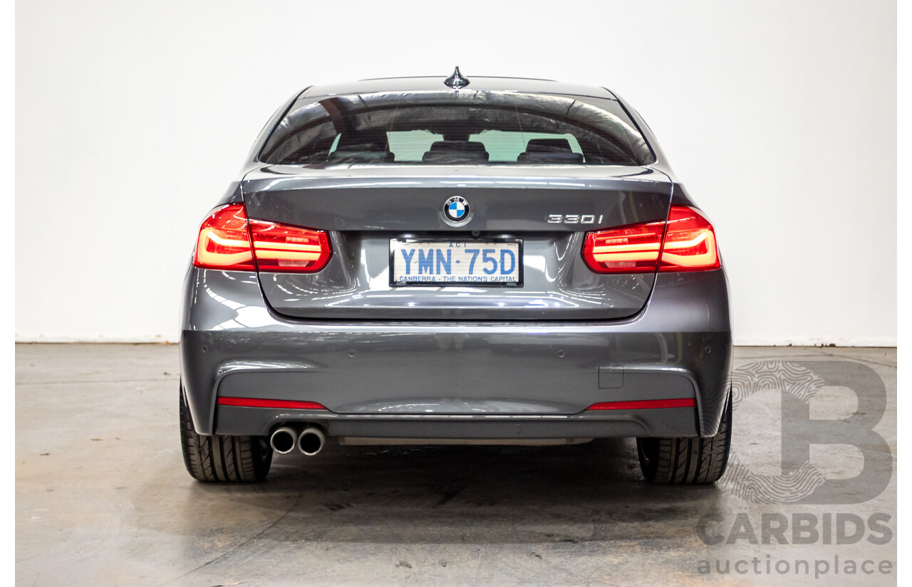 04/2017 BMW 330i M-Sport  F30 LCI MY18 4D Sedan Mineral Grey Turbo 2.0L