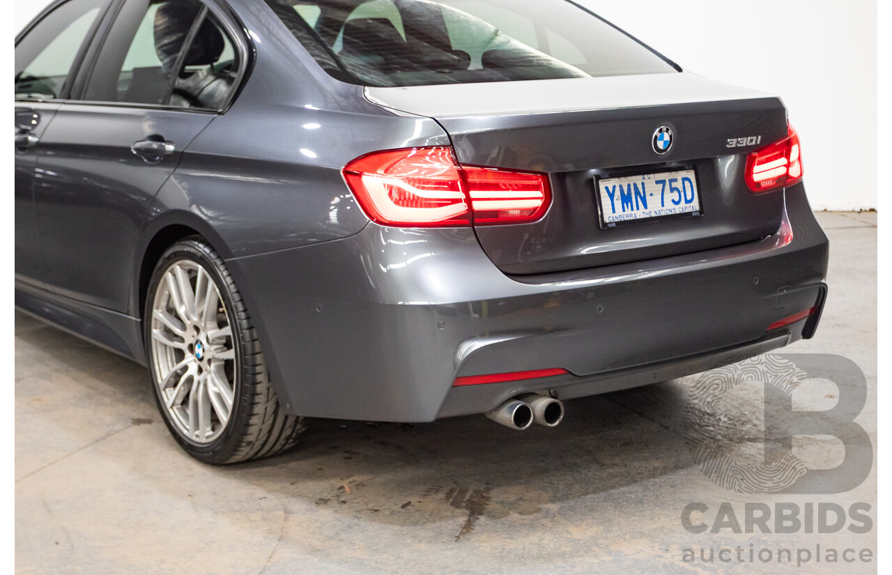 04/2017 BMW 330i M-Sport  F30 LCI MY18 4D Sedan Mineral Grey Turbo 2.0L