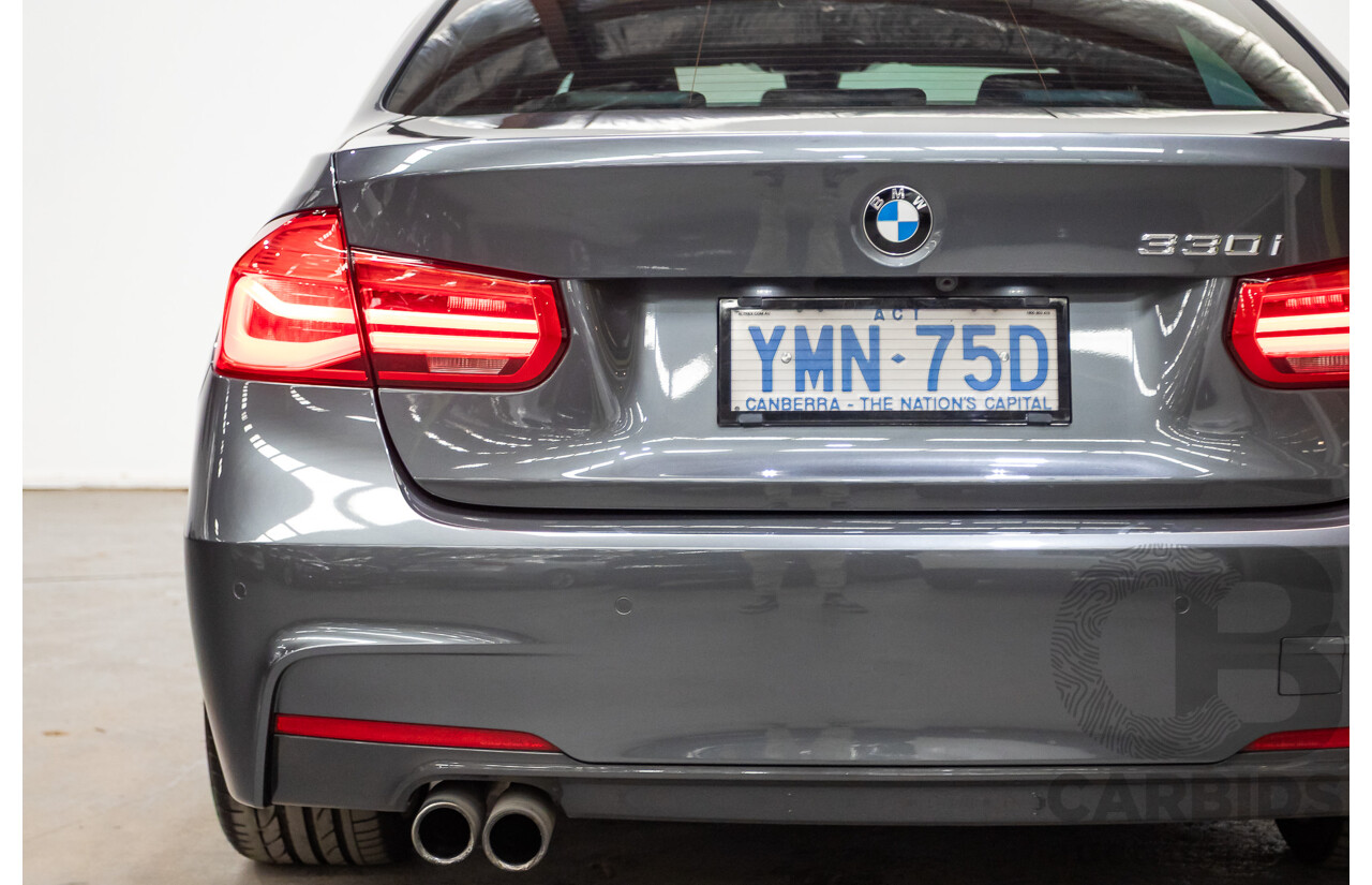 04/2017 BMW 330i M-Sport  F30 LCI MY18 4D Sedan Mineral Grey Turbo 2.0L