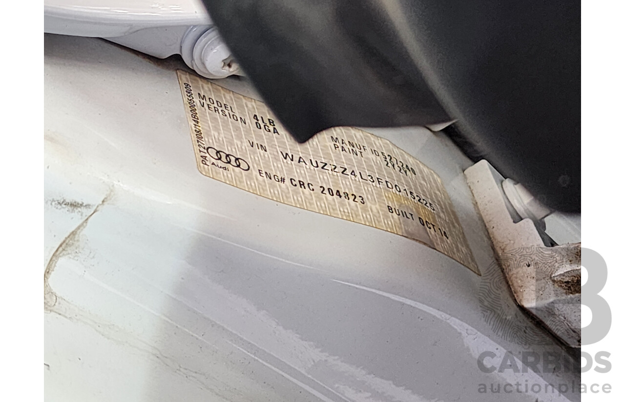 1/2015 Audi Q7 3.0 TDI Quattro S-Line LE MY15 4d Wagon White 3.0L