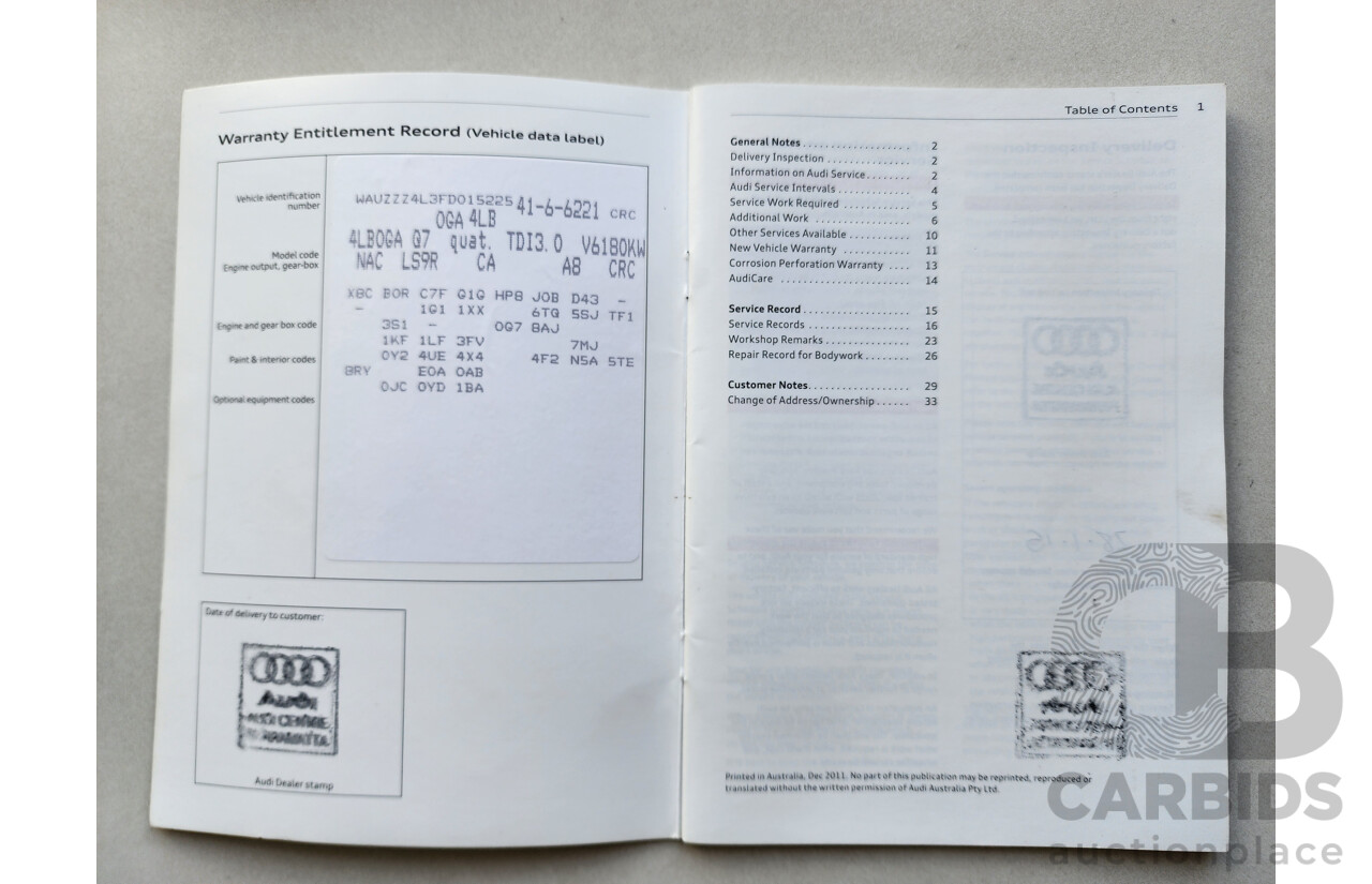 1/2015 Audi Q7 3.0 TDI Quattro S-Line LE MY15 4d Wagon White 3.0L