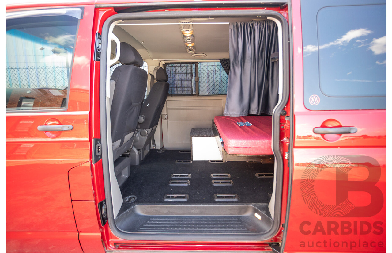 08/2010 Volkswagen Caravelle TRENDLINE 7H MY10 4D Wagon Salsa Red Turbo Diesel 2.0L - Camper Van
