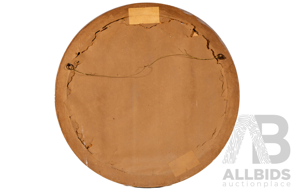 Caroline Herd, (20th Century), Perfect Posy in Green Vase, Wonderful Original Vintage Watercolour, 58 x 58 cm (circular Frame)