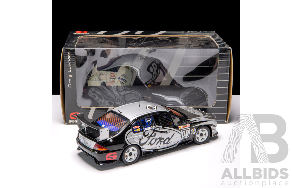 Biante Ford AU Falcon XR8 Gibson Motorsport #00 Craig Lowndes First V8 Supercar - 4480/6198 1:18 Scale Model Car - COA Included