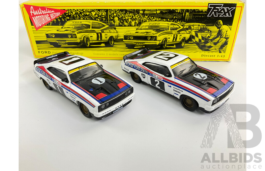 Trax Diecast 1977 XC Ford Falcons Commemorative Bathurst Finish, Allan Moffat and Colin Bond - 1:43 Scale