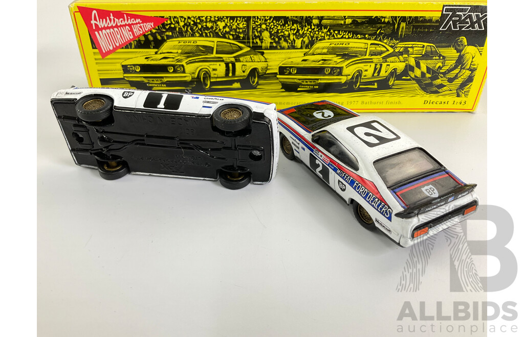 Trax Diecast 1977 XC Ford Falcons Commemorative Bathurst Finish, Allan Moffat and Colin Bond - 1:43 Scale