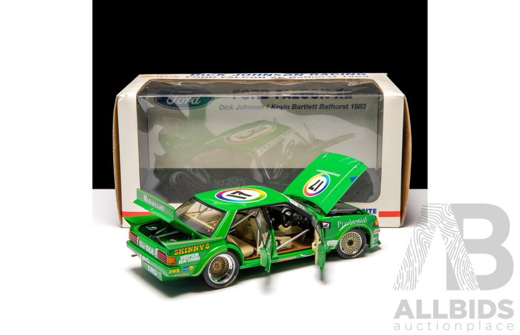 Biante 1983 Ford XE Falcon Bathurst #17 Greens-Tuf Dick Johnson 7263/7620 1:18 Scale Model Car - Signed COA Included