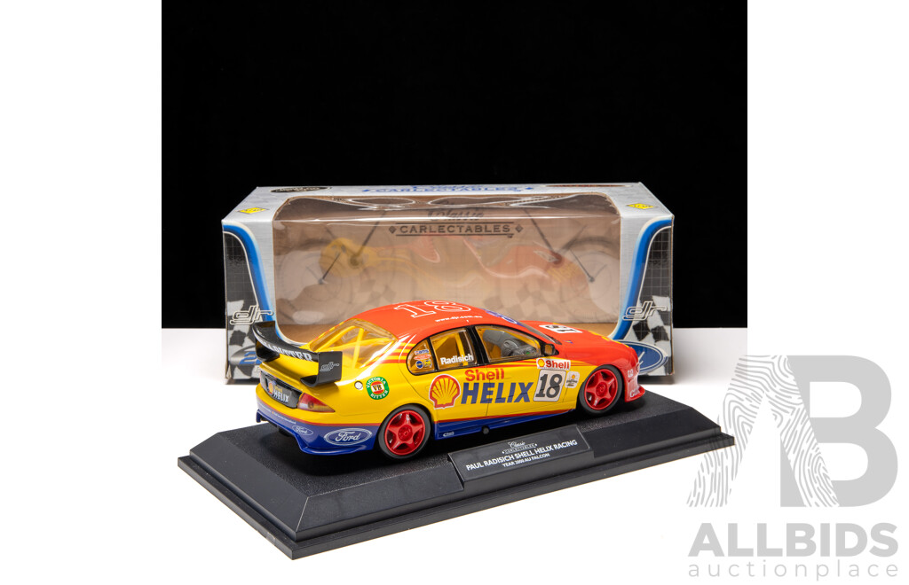 Classic Carlectables 2000 Ford AU Falcon #18 Shell Helix Racing Paul Radisich 4743/5000 1:18 Scale Model Car - Signed COA Included