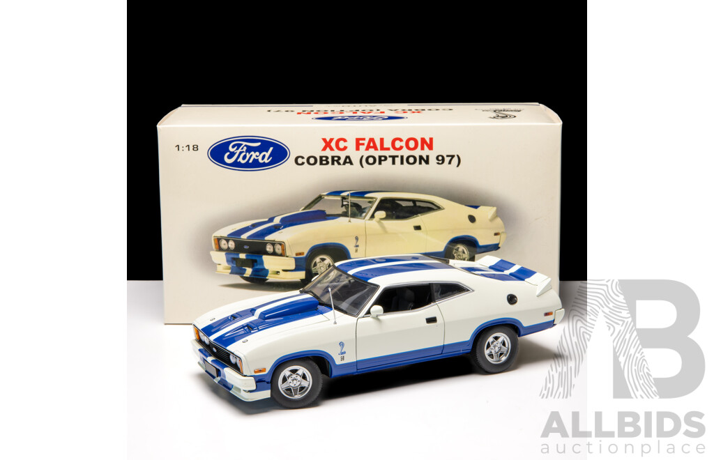 AUTOart / Biante Ford XC Falcon Cobra Coupe (Option 97) White / Blue 107/5400 1:18 Scale Model Car - COA Included