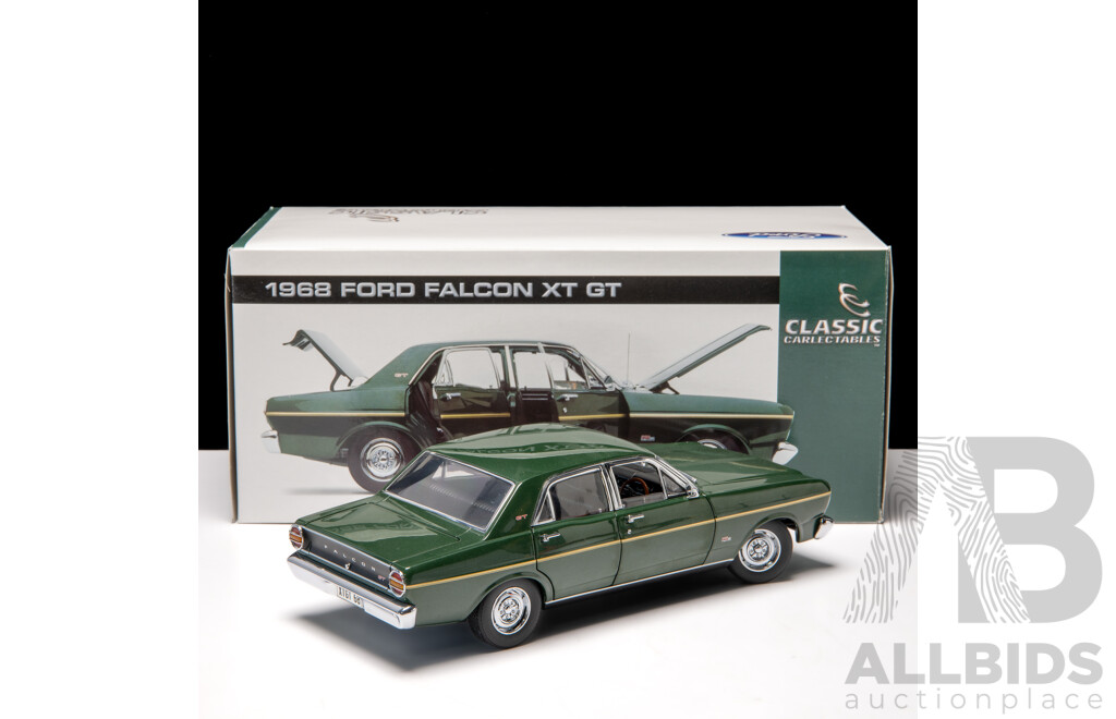 Classic Carlectables 1968 Ford XT Falcon GT Zircon Green 338/2000 1:18 Scale Model Car - COA Included