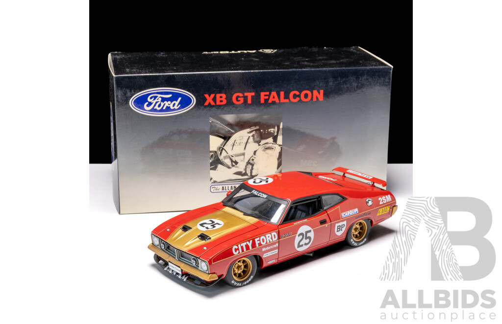 AUTOart 1975 Ford XB GT Falcon Coupe Hardie Ferodo 1000 2nd Place - Allan Moffat & Ian Geoghegan #25 Red 2858/6000 1:18 Scale Model Car - Signed COA