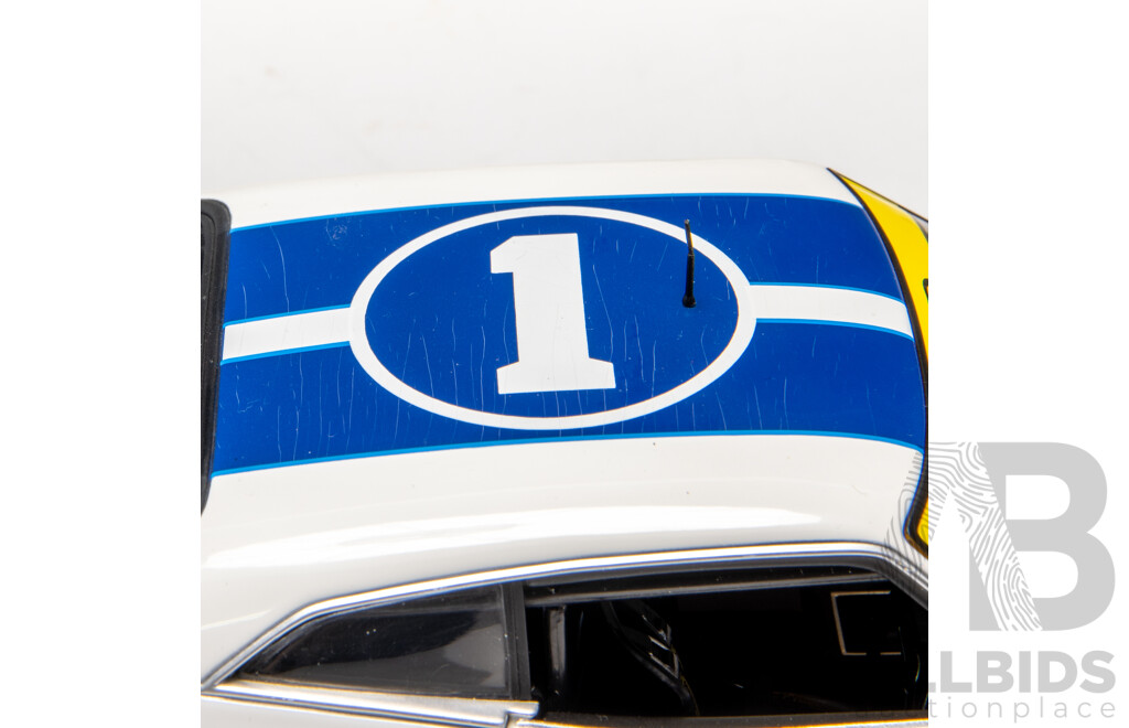 AUTOart 1978 Ford XC Falcon Cobra Coupe Hardie Ferodo 1000 Allan Moffat & Jackie Ickx #1 White / Blue 4497/6000 1:18 Scale Model Car - Signed COA Included