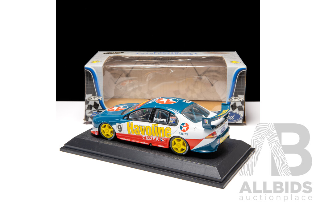 Classic Carlectables 2000 Ford AU Falcon #9 Caltex Havoline Racing Tony Longhurst 2446/4000 1:18 Scale Model Car - Signed COA