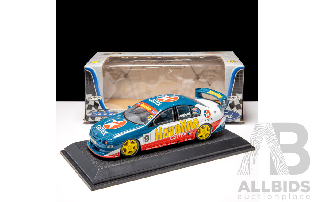 Classic Carlectables 2000 Ford AU Falcon #9 Caltex Havoline Racing Tony Longhurst 2446/4000 1:18 Scale Model Car - Signed COA