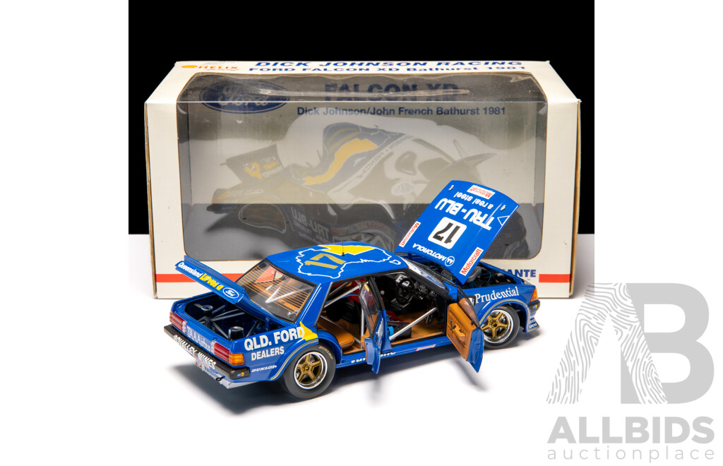 Biante 1981 Ford XD Falcon Bathurst Winner Tru-Blu Dick Johnson #17 Blue 3818/8274 1:18 Scale Model Car - Signed COA Included