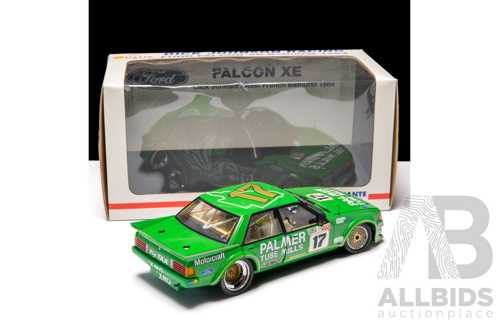 Biante 1984 Ford XE Falcon #17 Greens-Tuf Dick Johnson Bathurst 3604/5100 1:18 Scale Model Car - Signed COA
