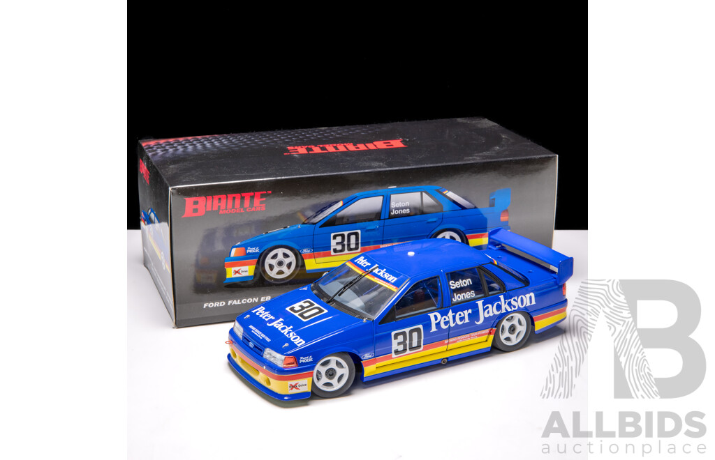 Biante 1992 Ford EB Falcon Sandown 500 #30 Peter Jackson Livery Glenn Seton & Alan Jones 24/684 1:18 Scale Model Car - COA Included