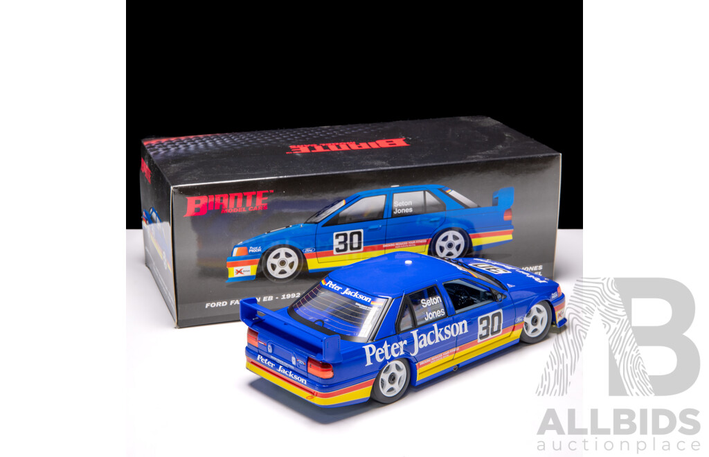 Biante 1992 Ford EB Falcon Sandown 500 #30 Peter Jackson Livery Glenn Seton & Alan Jones 24/684 1:18 Scale Model Car - COA Included