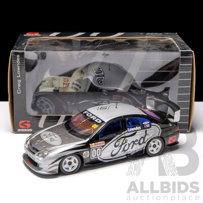 Biante Ford AU Falcon XR8 Gibson Motorsport #00 Craig Lowndes First V8 Supercar - 4480/6198 1:18 Scale Model Car - COA Included