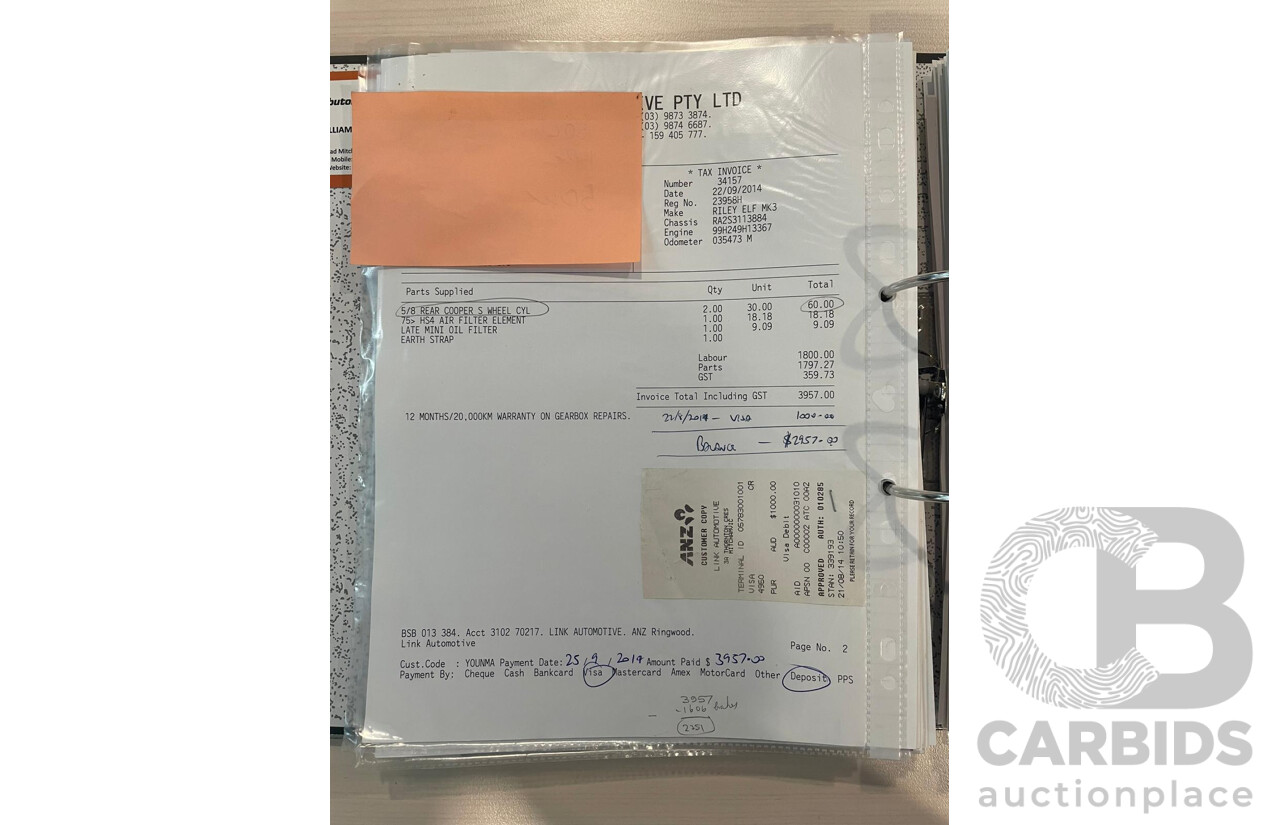 01/1968 Riley Elf MkIII 2d Sedan White / Black 1.0L