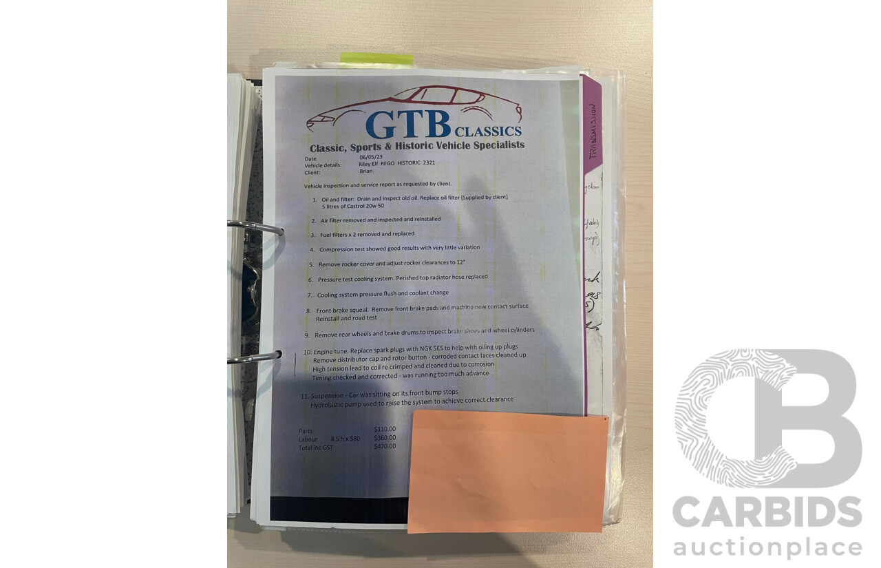 01/1968 Riley Elf MkIII 2d Sedan White / Black 1.0L