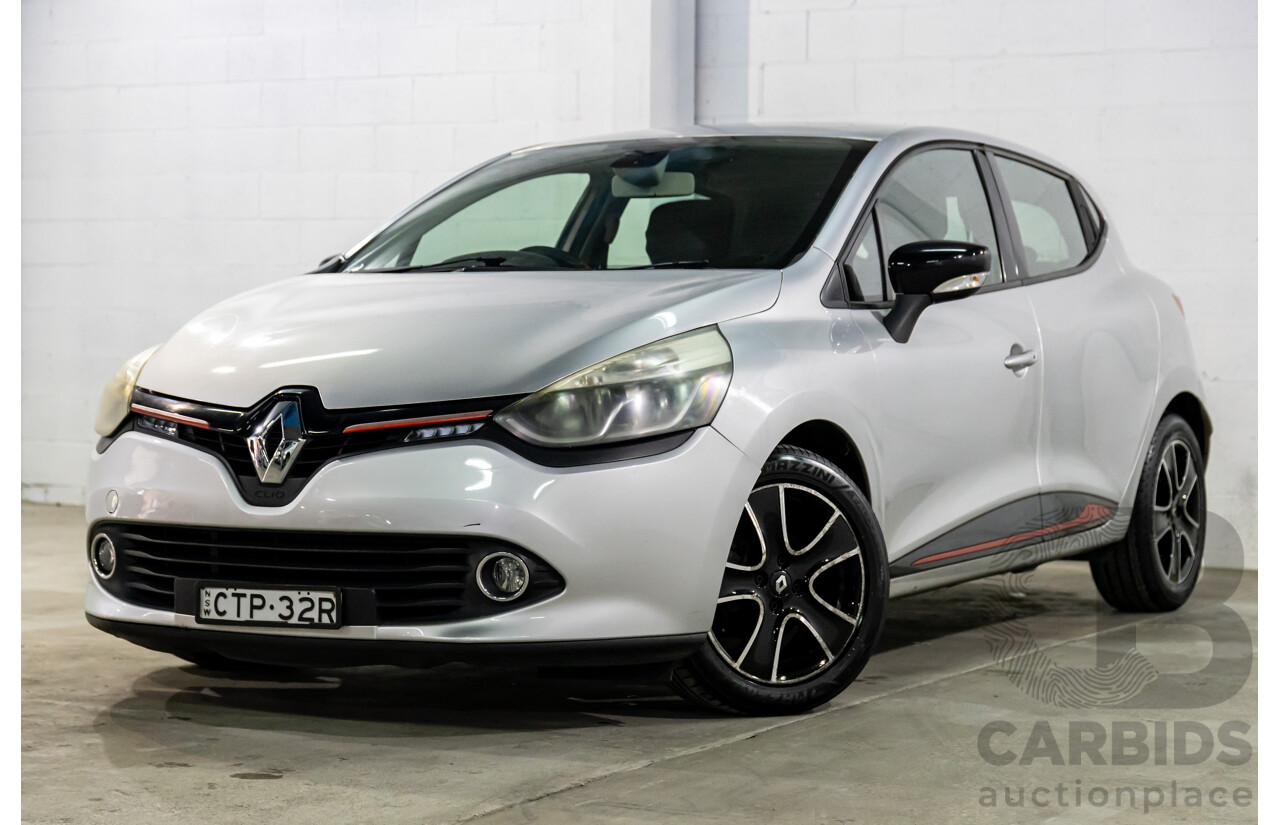 12/2013 Renault Clio Expression X98 5d Hatchback Mercury Grey Metallic Turbo 1.2L