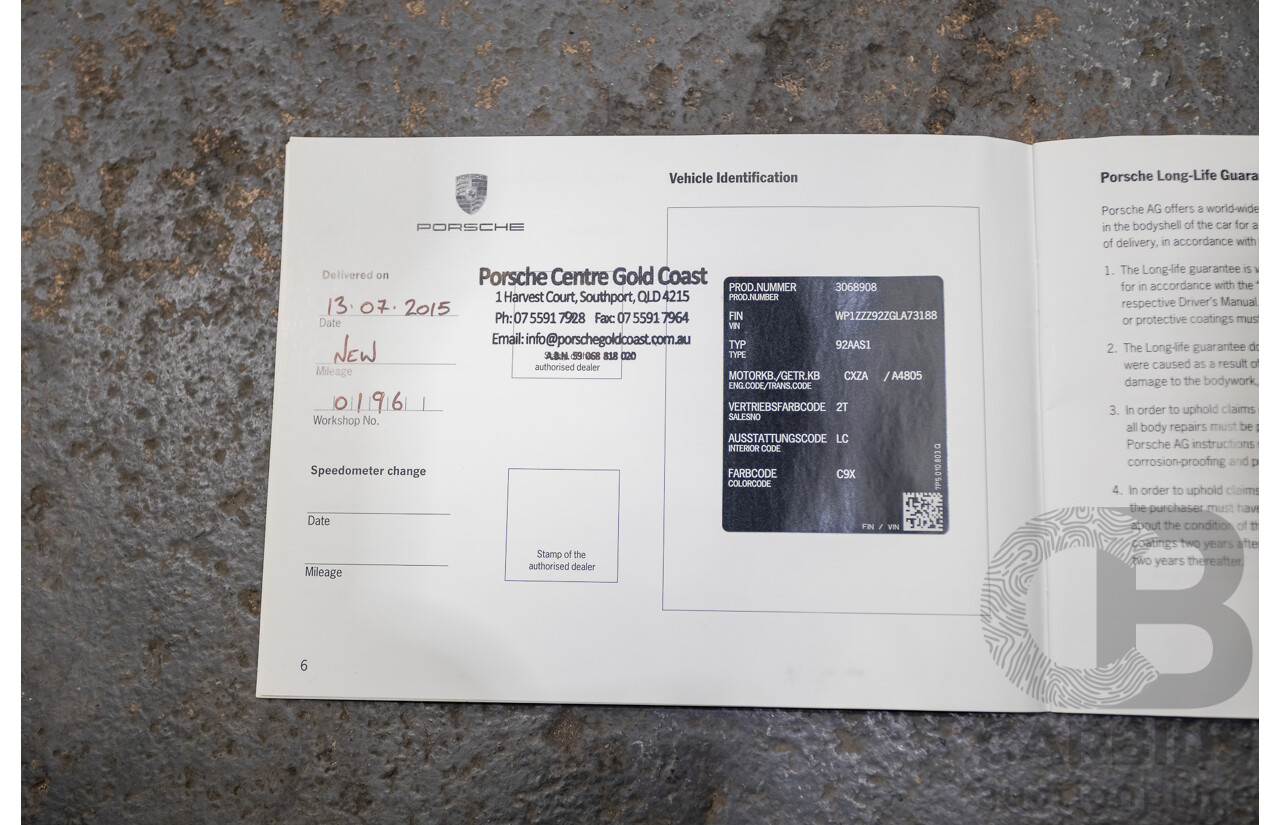 07/2015 Porsche Cayenne GTS (AWD) Series 2 MY16 4D Wagon Jet Black Twin Turbo V6 3.6L