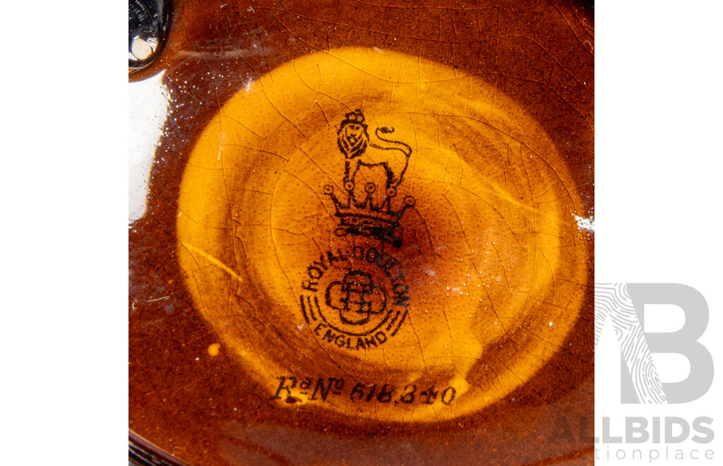 Royal Doulton Kingsware Whisky Flask for Dewar’s 'Bonnie Prince Charlie' with Original Stopper