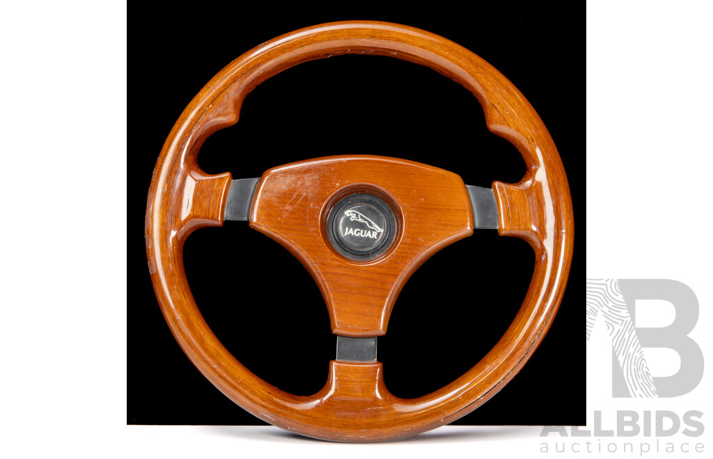 Vintage Timber Jaguar Steering Wheel