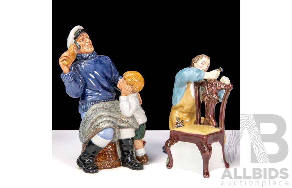 Two Royal Doulton Figurines, The Song of the Sea HN2729, The Craftsman HN2284