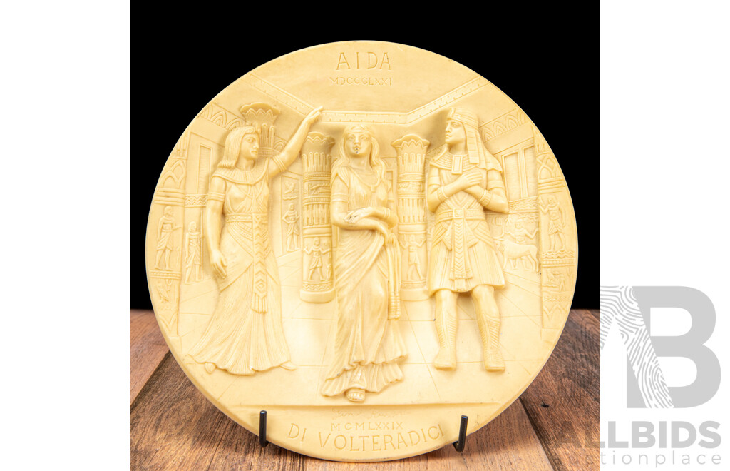 Set of Four Vintage Limited Edition 1979 Bradex Plates - La Scala Grand Opera Series DI VOLTERADICI. Aida, Madam Butterfly, Carmen, Rigoletto