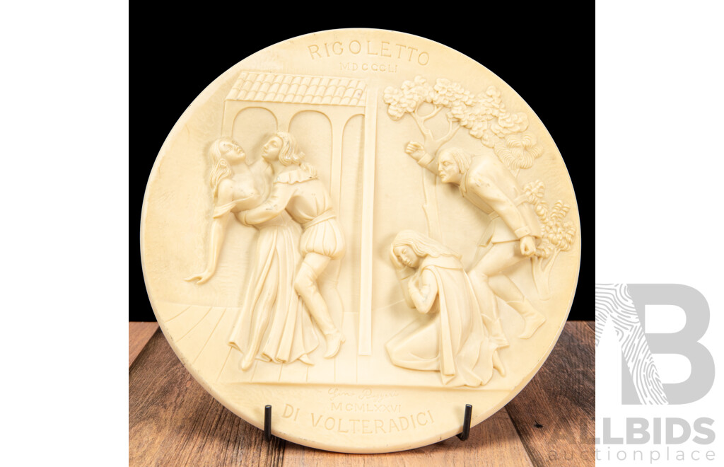 Set of Four Vintage Limited Edition 1979 Bradex Plates - La Scala Grand Opera Series DI VOLTERADICI. Aida, Madam Butterfly, Carmen, Rigoletto