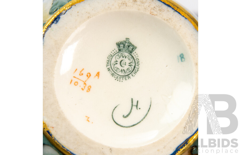 Antique 19th Century Royal Worcester Potpourri with Hadley Roses