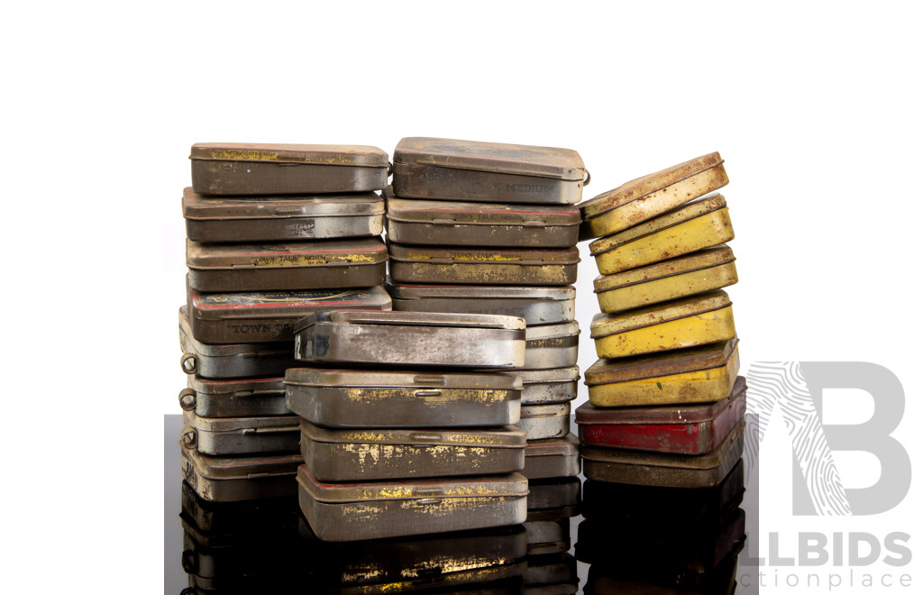 Large Collection of Vintage Tobacco Tins (Champion Ruby, Arcadia, Capstan & Town Talk)