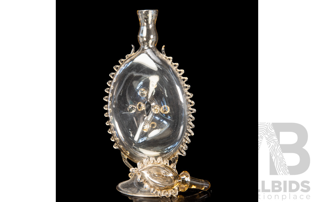Salviati & Co Venetian Lamp Blown Decanter, Early 20th Century