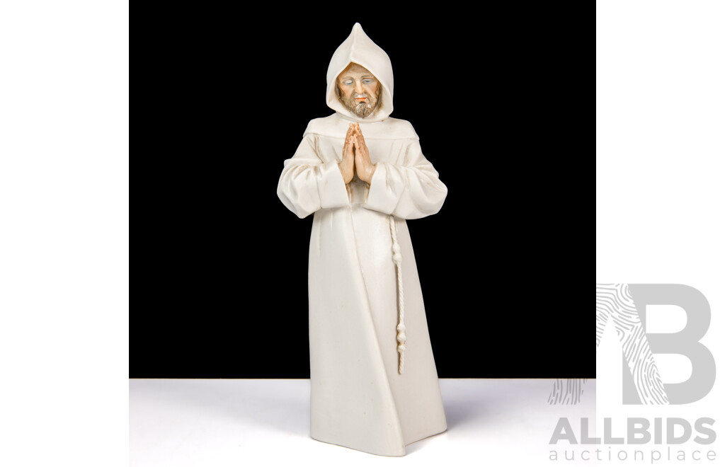 Algora (Spain) Porcelain Figure # F2313. Monk at Prayer.