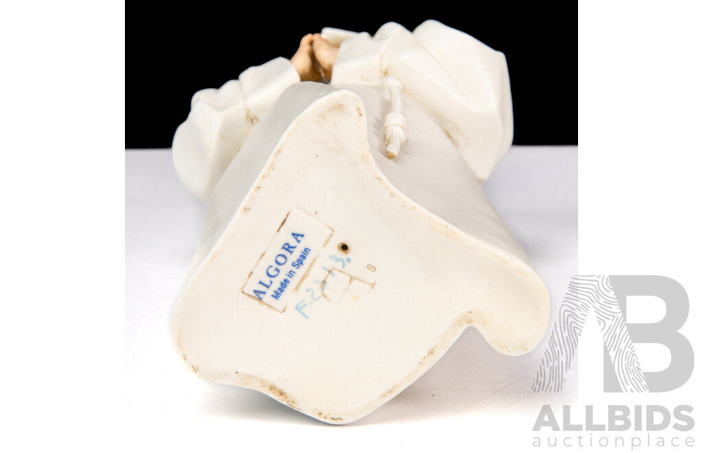 Algora (Spain) Porcelain Figure # F2313. Monk at Prayer.