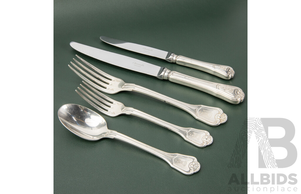 Christofle Sterling Silver Cutlery Featuring Saddam Hussein's Iraq Coat of Arms