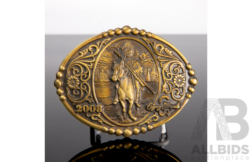 Rare 2008 Ltd Edition Calgary Stampede Belt Buckle #003