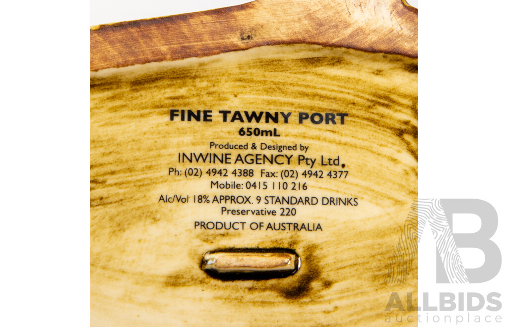 Vintage Dyno Nobel Figural Ceramic Port Decanter