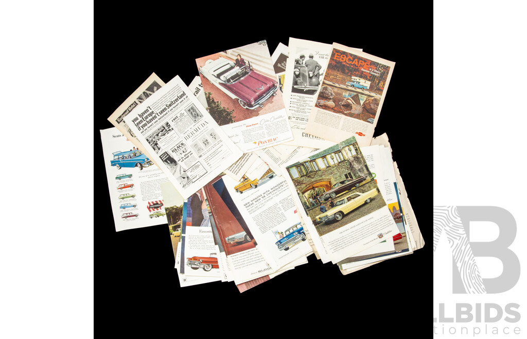 Large Archive of Vintage U.S. Automobile Magazine Advertisements