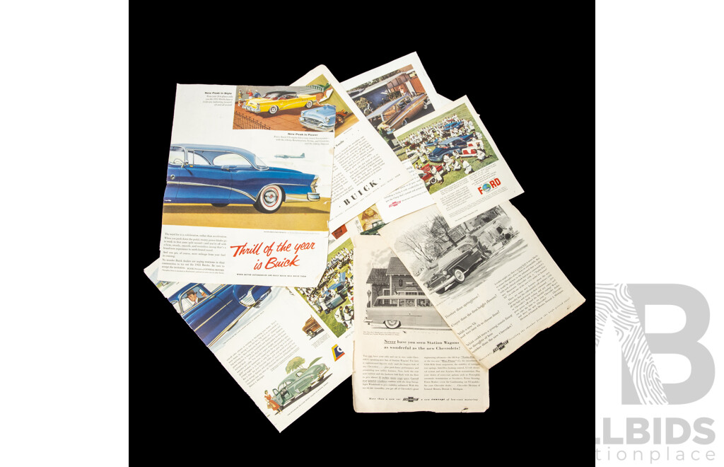 Large Archive of Vintage U.S. Automobile Magazine Advertisements